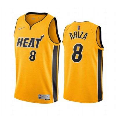 Miami Heat #8 Trevor Ariza Yellow NBA Swingman 2020-21 Earned Edition Jersey Men's